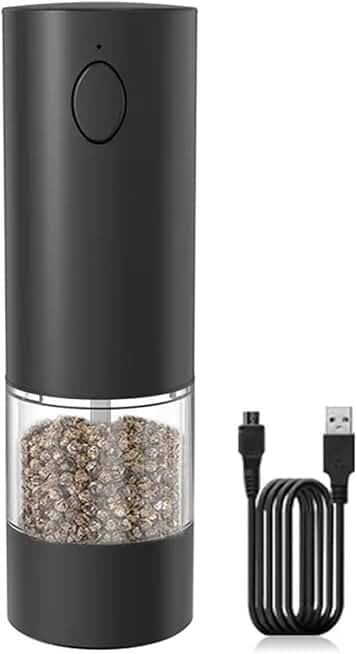 Rechargeable USB Salt and Pepper Grinder with Light