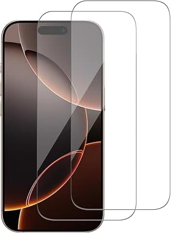 Two Tempered Glass Screen Protectors for iPhone 16 Pro