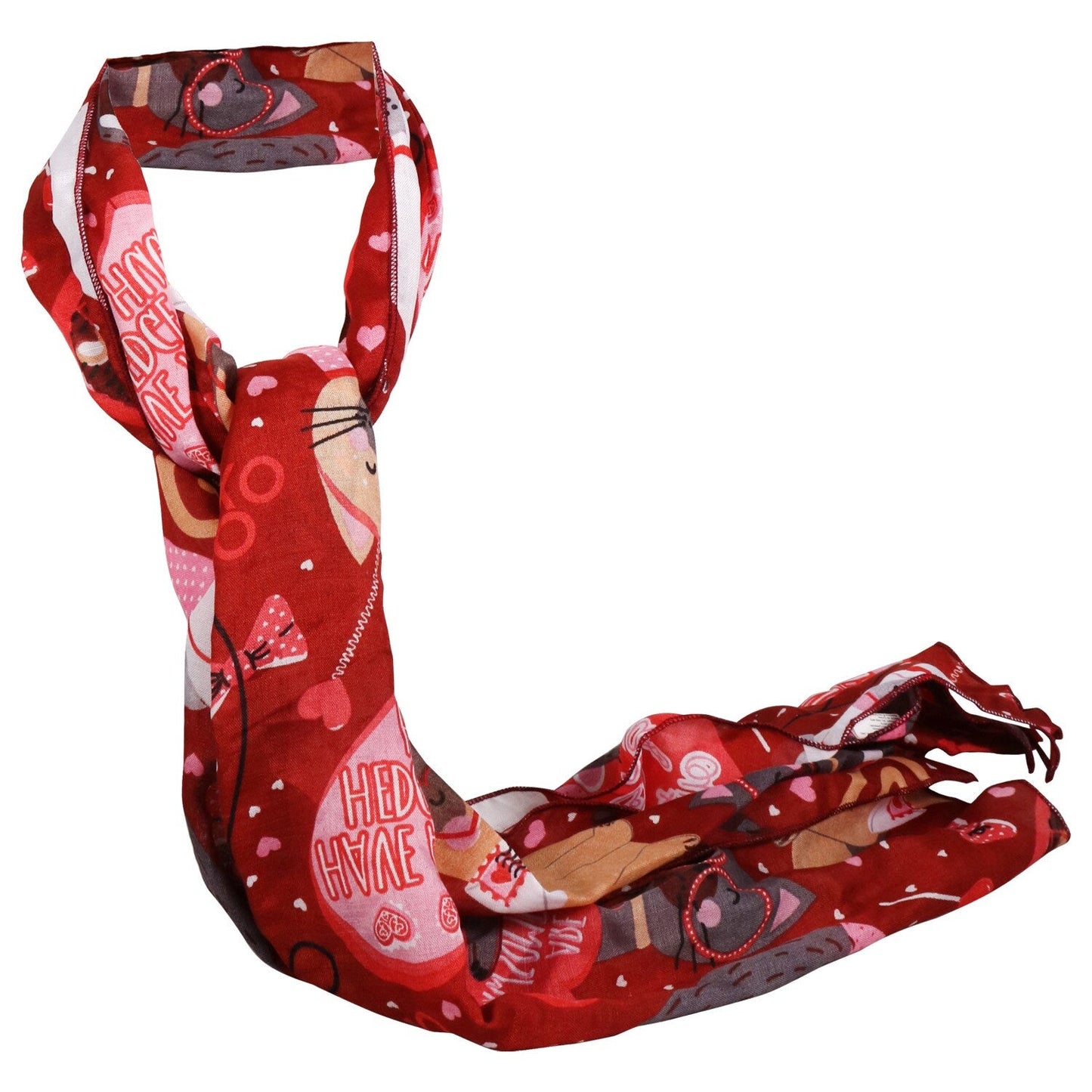 Valentine's Day Printed Scarves, 63x13.75 in. (Pack of 24)