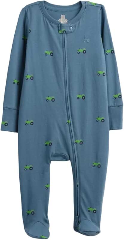 Unisex Baby Zipper Footed One-Piece