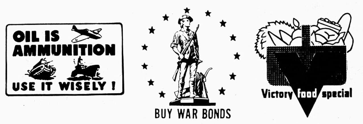 Symbols of American Organizations During World War II Poster