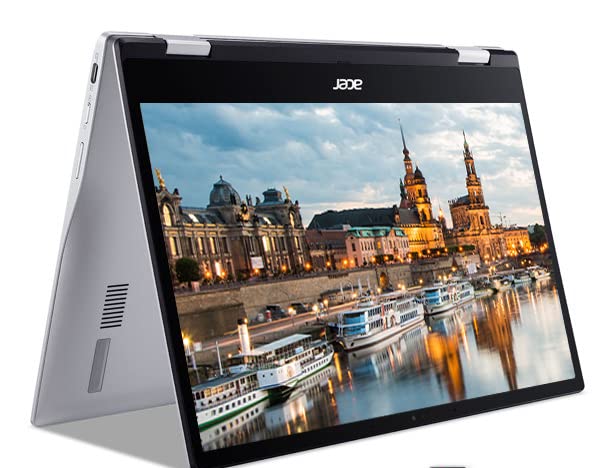 2022 Convertible 2-in-1 Chromebook-13inch Frameless FHD IPS Touchscreen, Qualcomm 8-Core Processor, 4GB DDR4 Ram, 64GB eMMC SSD, Webcam, Chrome OS (Renewed) (Silver)