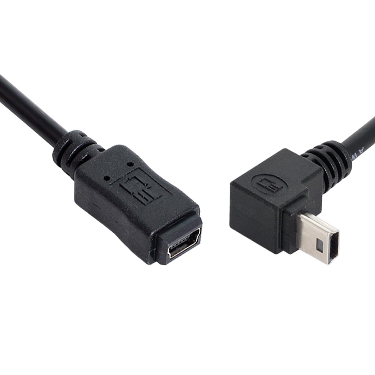 Mini USB 5Pin Extension Cable, 20cm, 90 Degree