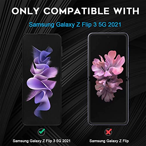 (3 Sets 12 Packs) Compatible for Samsung Galaxy Z Flip 3 5G Soft TPU Screen Protector (Upgraded Version) (Not Glass), Premium Quality Edge to Edge (Full Coverage) High Definition Bubble-Free (Lifetime