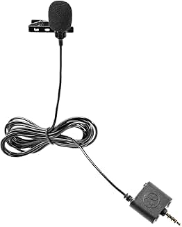 Omnidirectional Lavalier Microphone with Headphone Jack