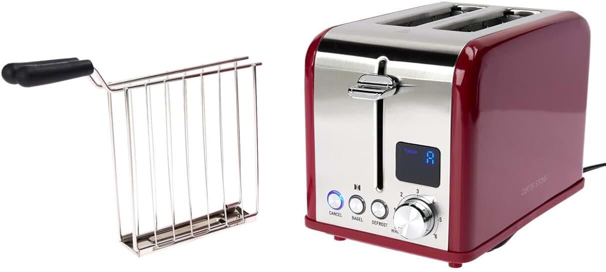 Digital 2-Slice Toaster with Sandwich Cage