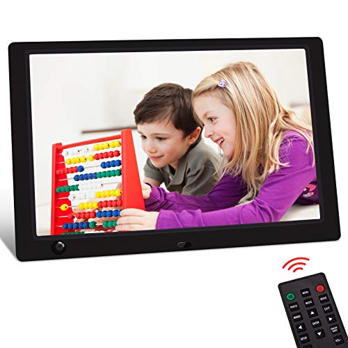 13.3 Inch Digital Picture Frame - IPS Screen Digital Photo Frame, 1080P, with Motion Sensor, Video, Music, Calendar Function, Support 32G USB Drive, SD Card, Remote Control - Black