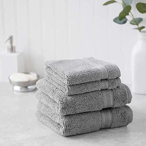 Soft Bath Sheet Towels 6 pc Bundle  Includes: 2 Bath Sheet Towels, 2 Hand Towels  2 Washcloths  Quality, Ultra Soft Towel Set  6 Pieces Dark Grey)