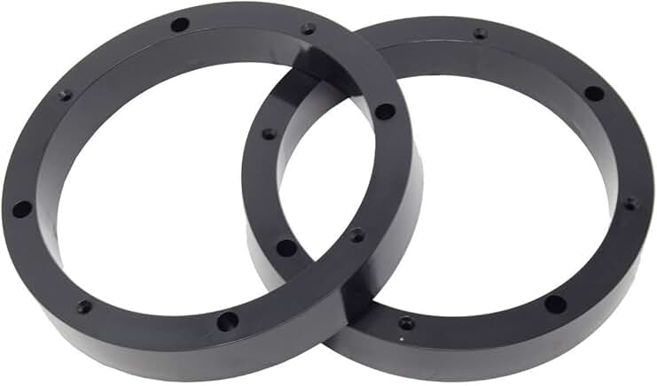 Pair of 6.5-inch plastic speaker spacer rings