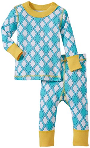 Baby Girls' Jiva PJ Set (Baby) - Turquoise/Yellow - 3-6 Months