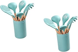 Kitchen Utensil Set with Handles for Non-stick Cookware