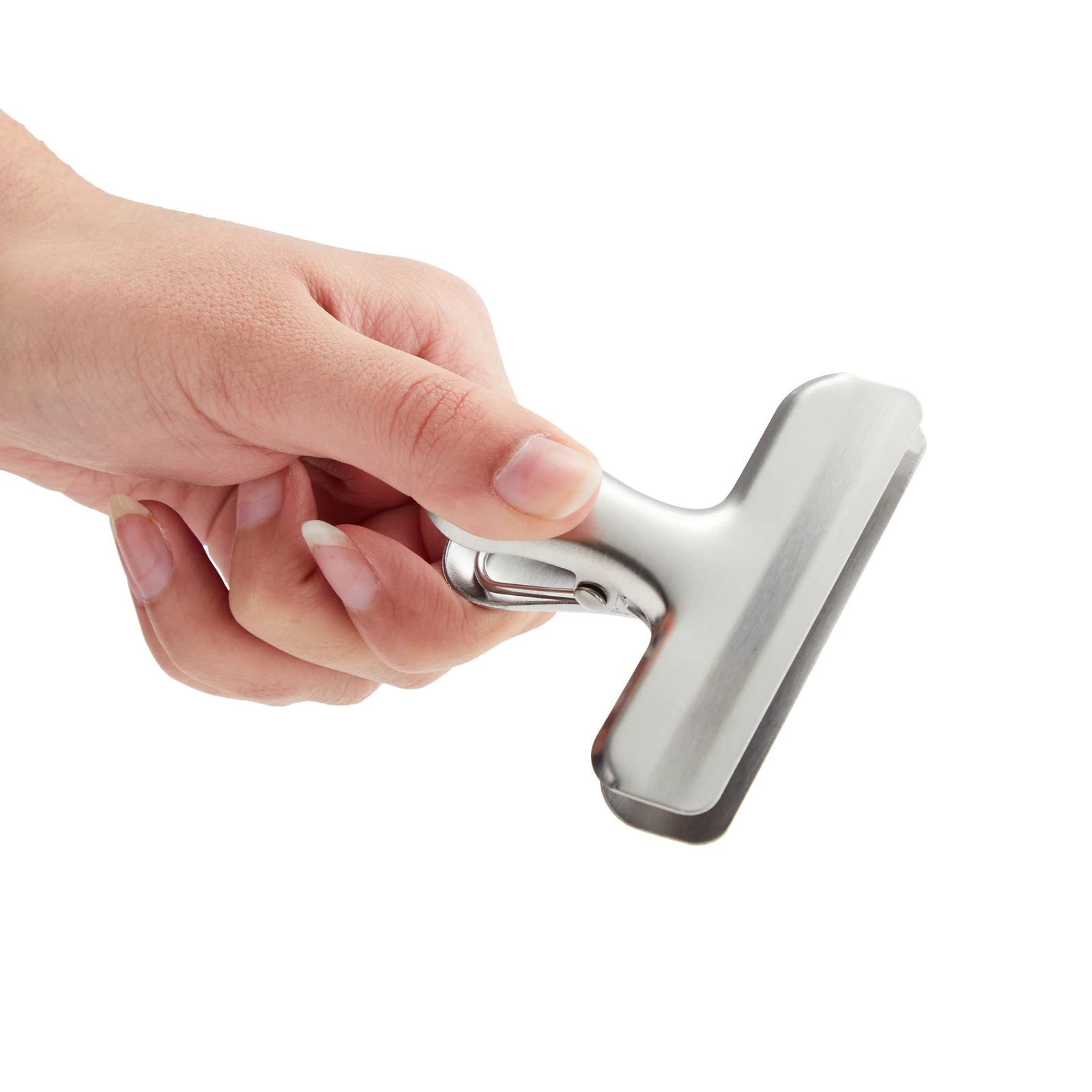 10 Pack Metal Chip Clips for Food Storage, Stainless Steel Bag Clips for Kitchen Supplies (3 Inches)