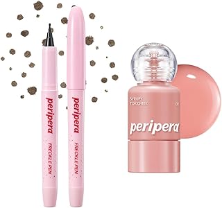 Freckle Pen 02 Tan Brown and Cheek Syrupy Tok 01 Light Peach