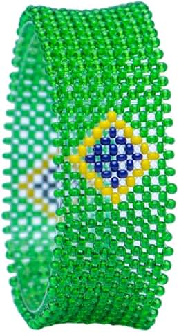 Colorful Brazilian Flag Beaded Bracelet for All