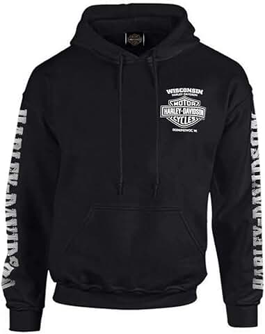 Men's Black Lightning Crest Pullover Hoodie