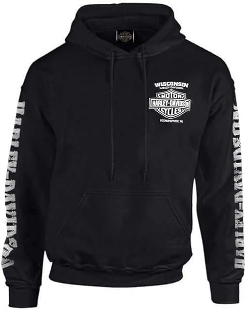 Men's Black Lightning Crest Pullover Hoodie