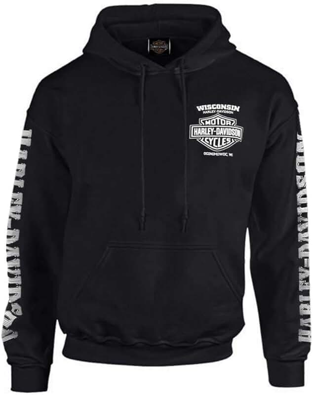 Men's Black Lightning Crest Pullover Hoodie