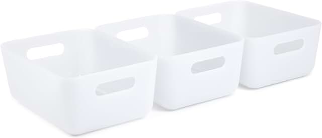 Set of 3 small recycled storage bins