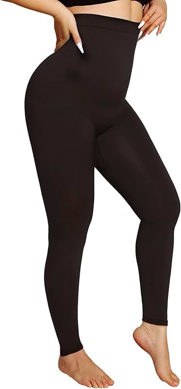 High Waist Footless Workout Leggings for Women
