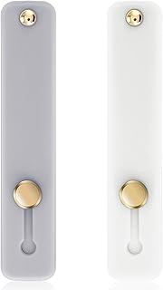 Two Silicone Phone Finger Holders in Grey and White