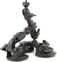 Triple Suction Camera Mount for Car, Motorcycle, Desk, Window