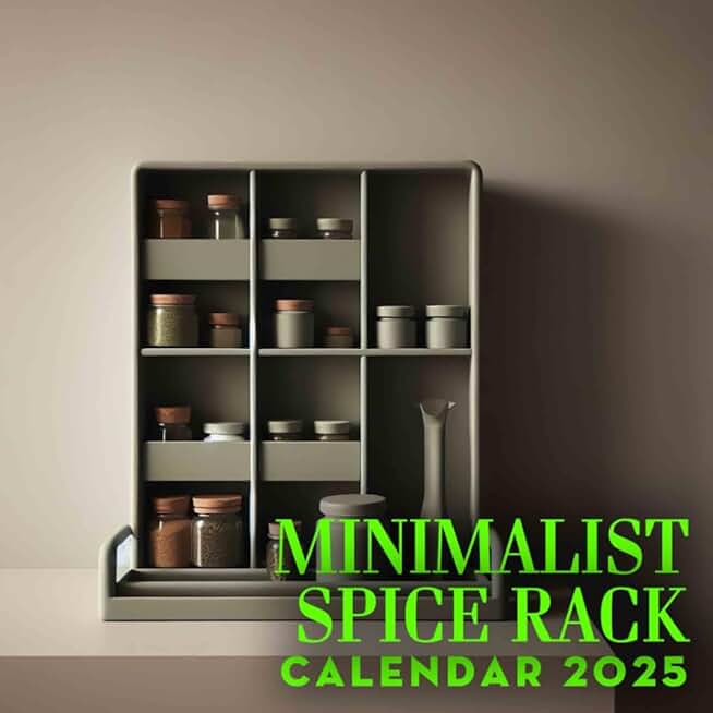 Minimalist Spice Rack for Simple Yearly Organization