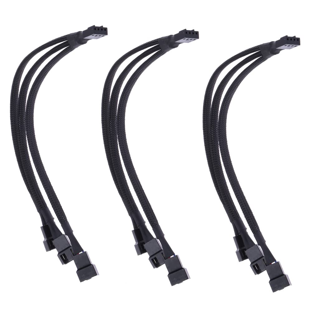3 Pack 4-Pin PWM Fan Splitter Cable for Case Fans