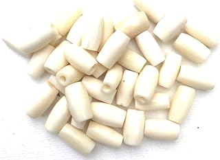 White Hairpipe Bone Beads, 50 Pieces