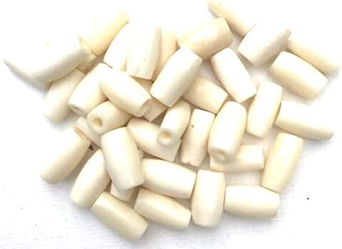 White Hairpipe Bone Beads, 50 Pieces