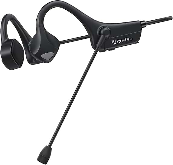Wireless open ear headphones with microphone
