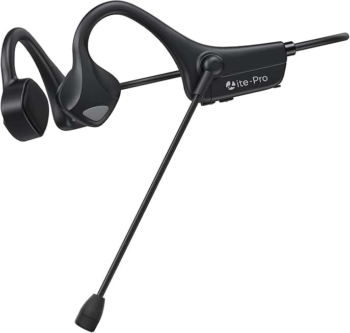 Wireless open ear headphones with microphone