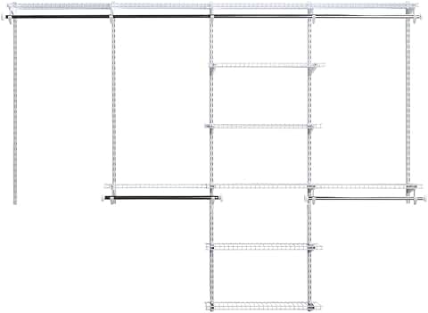White 26-inch Closet Shelves and Hanging Kit