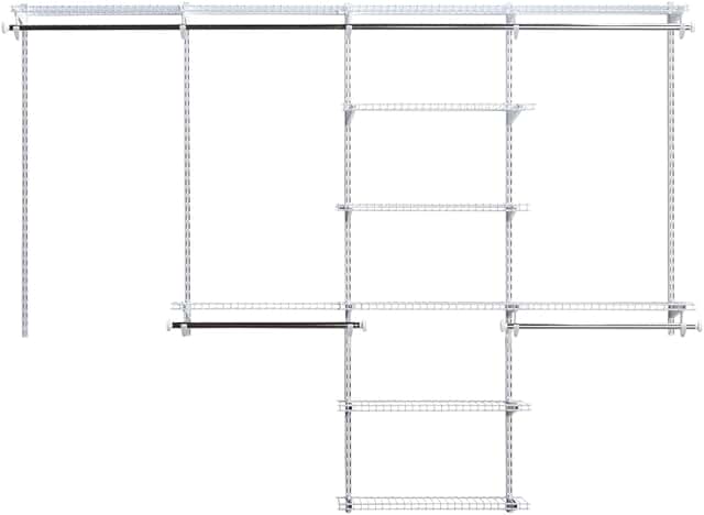 White 26-inch Closet Shelves and Hanging Kit