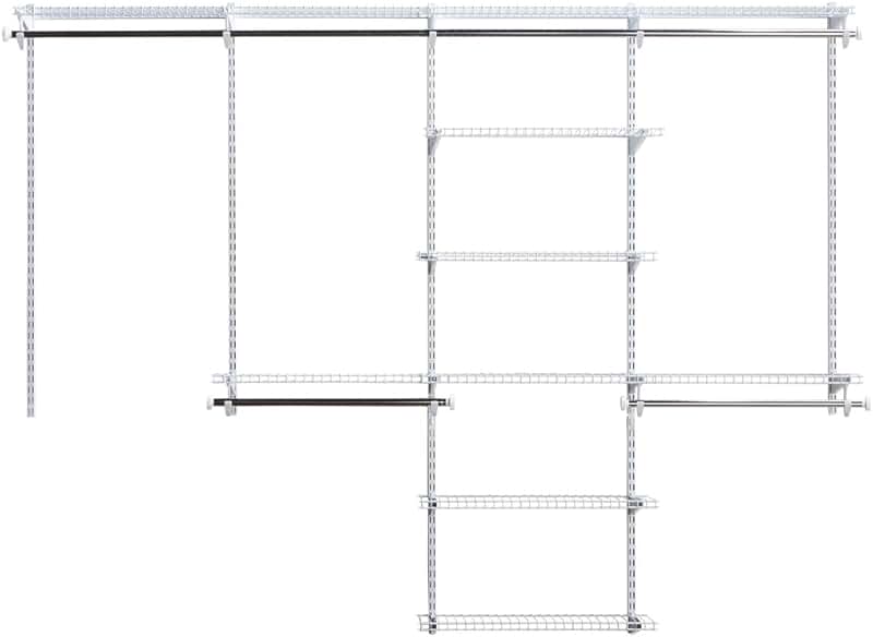 White 26-inch Closet Shelves and Hanging Kit