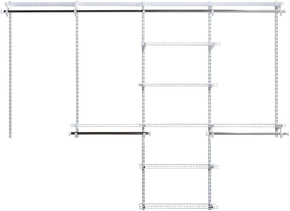 White 26-inch Closet Shelves and Hanging Kit
