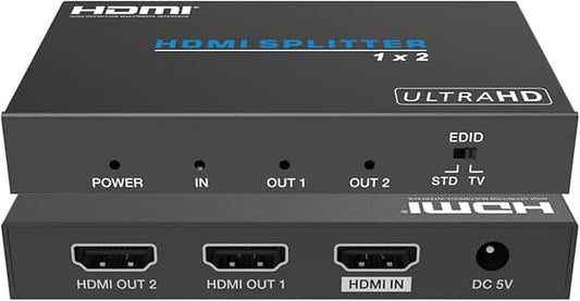 4K HDMI Splitter Supports 4K@60 4:4:4