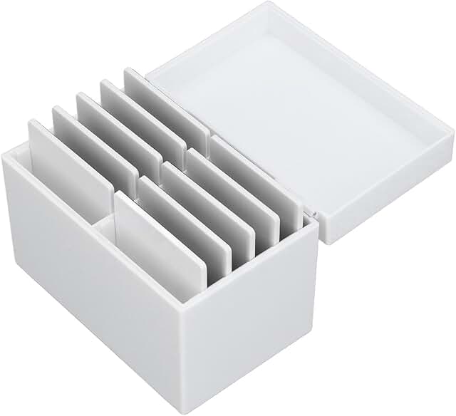 White 10-Layer Acrylic Eyelash Storage Box with Magnetic Base