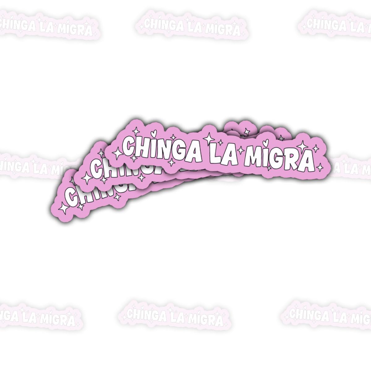 Set of three stickers supporting immigrant rights, 3 inches