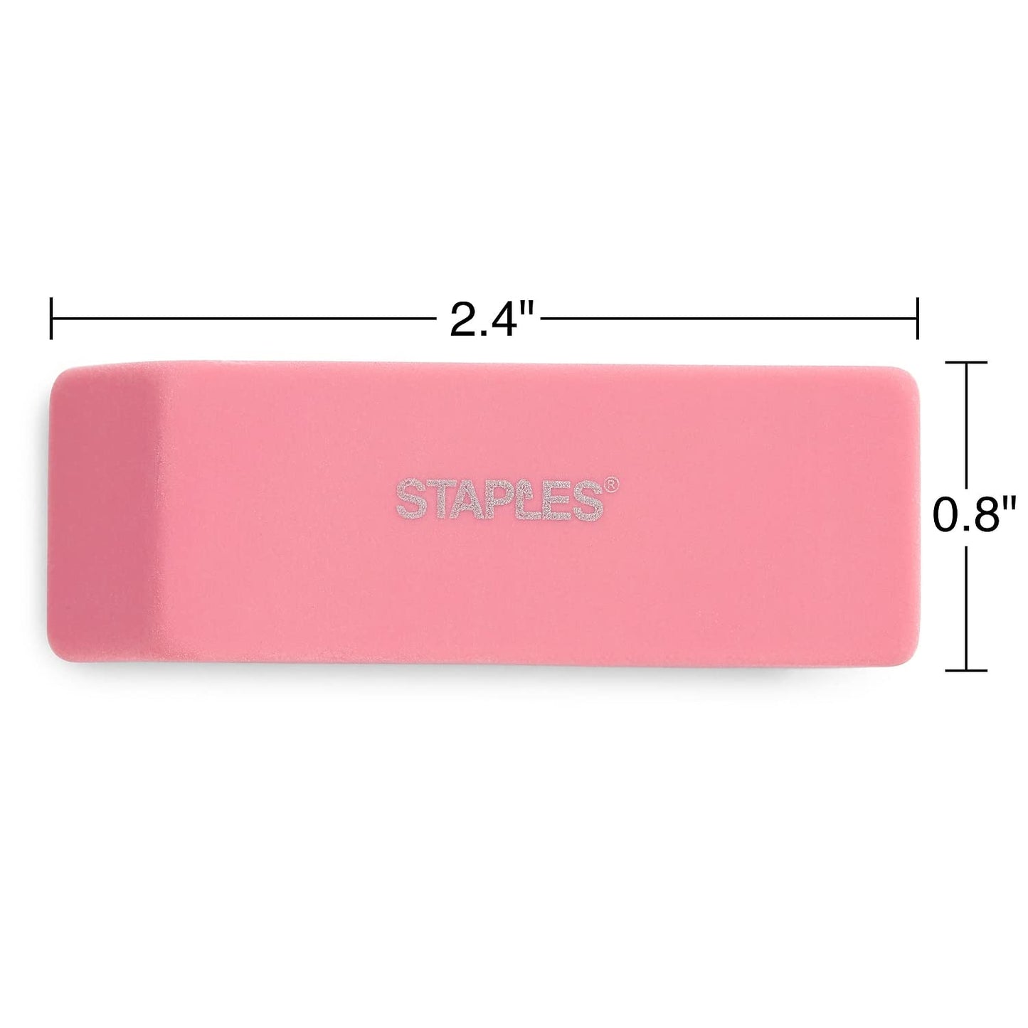 Pink wedge erasers, 3-pack