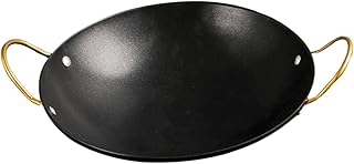 Stainless Steel Double Handle Wok for Cooking and Camping