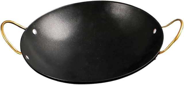 Stainless Steel Double Handle Wok for Cooking and Camping