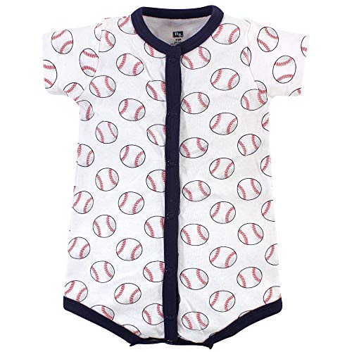 Uni   Cotton Rompers Baseball, 0-3 Months