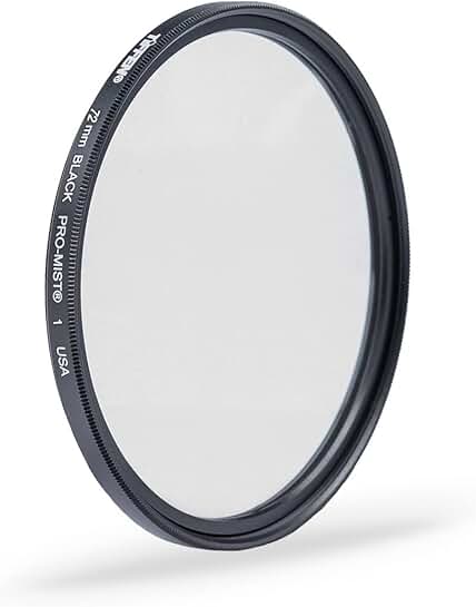 72mm Black Pro-Mist Filter for Portrait Photography and Video