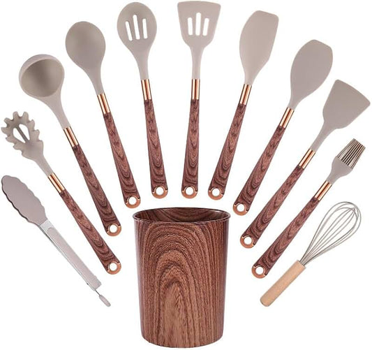 7-Piece Wooden Kitchen Utensil Set for Cooking