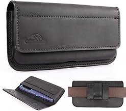 Large Leather Phone Holster with Belt Clip for Smartphones