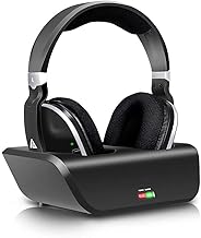 Wireless TV Headphones with Charging Dock and 20-Hour Battery