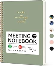 Meeting Notebook for Work Organization in Green