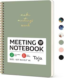 Meeting Notebook for Work Organization in Green