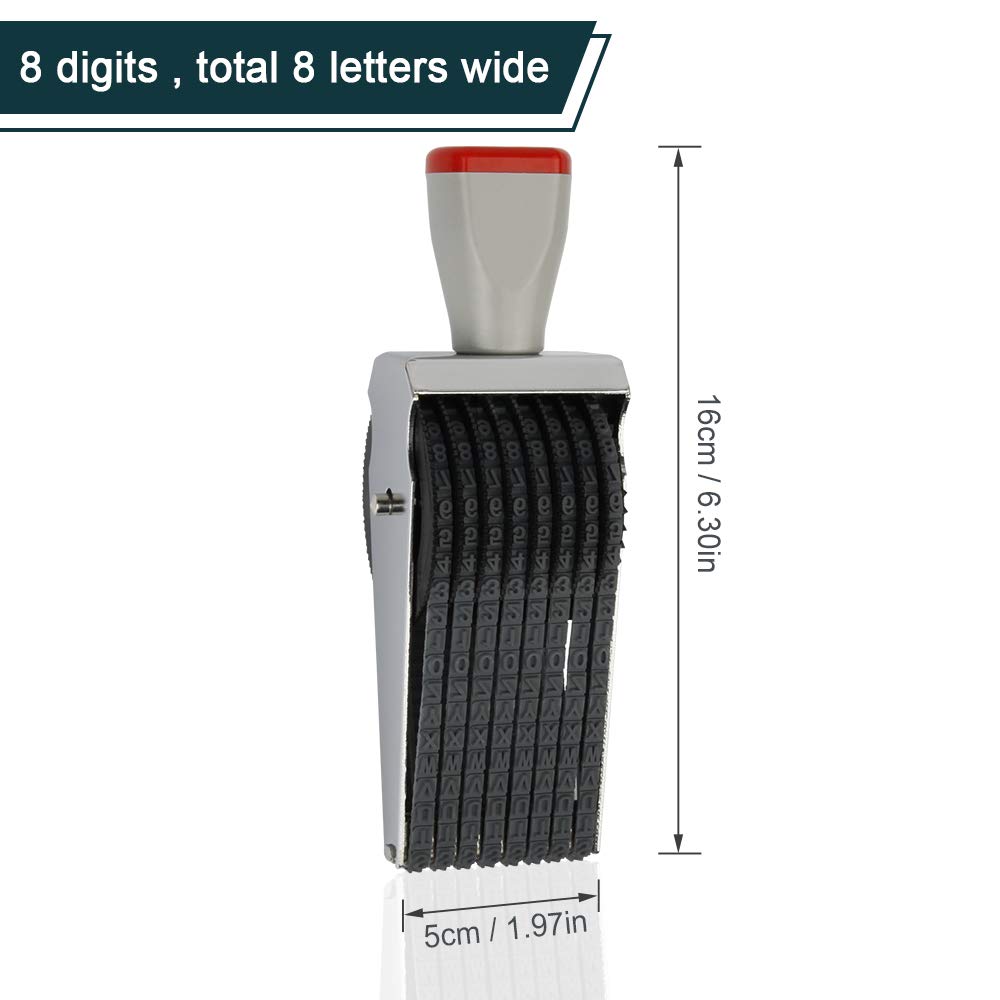 8-Digit Roller Stamp for DIY Crafts and Scrapbooking