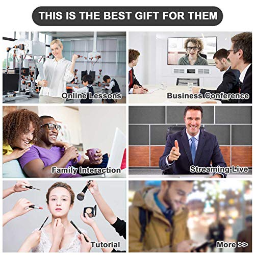 FHD 1080P Webcam Pro, 5 Megapixel Streaming Web Camera with Noise Reduction Microphone, Widescreen USB Computer Camera for PC Mac Laptop Desktop Video Calling Conferencing Recording - 2nd Gen